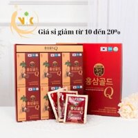 Nước Hồng sâm nhung Hươu Linh chi Hàn Quốc – Red Ginseng Gold Q - Hộp 30 gói x 50ml