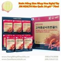 Nước Hồng Sâm Nhụy Hoa Nghệ Tây Korean Red Ginseng Saffron Gold hộp 30 gói x 70ml