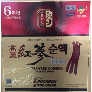 Nước hồng sâm Pocheon 100% (30 Gói x 80ml)