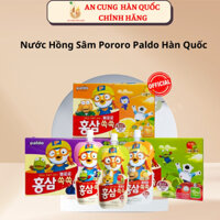 Nước Hồng Sâm Pororo Paldo Hàn Quốc, Nước Hồng Sâm Cho Bé Tăng Cường Sức Đề Kháng, Giúp Bé Ăn Ngoan Hộp 10 Túi 100ML