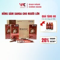 Nước Hồng Sâm SANGA Hàn Quốc, Hộp 30 Gói - Nước Sâm Nguyên Chất Korean Red Ginseng Gold