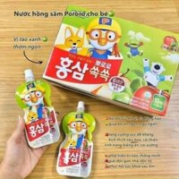 Nước Hồng Sâm Trái Cây Paldo Pororo Hàn Quốc (Hộp 10 Túi x 100 ML)