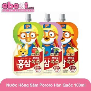 Nước hồng sâm trẻ em hiệu Pororo – túi 100ml