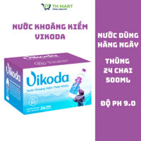 Nước Ion Kiềm Đảnh Thạnh Nước Khoáng Kiềm Thiên Nhiên Vikoda pH 9.2 Thùng 24 Lon