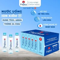 Nước ion kiềm Fujiwa Nhật Bản - thùng 24 chai 450ml, hỗ trợ tiêu hóa, ngăn ngừa lão hóa, phục hồi giúp da trắng sáng