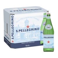 Nước Khoáng Có Ga, Sparkling Natural Mineral Water, Glass Bottle (1L) - SAN PELLEGRINO