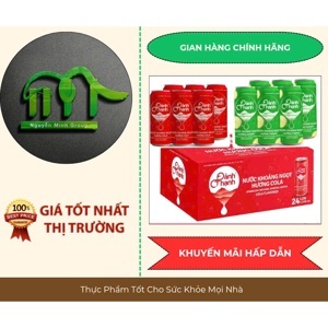 Nước khoáng có ga vị chanh Đảnh Thạnh Thùng 24 chai 430ml