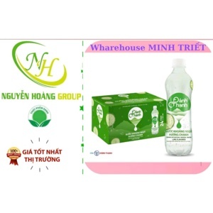 Nước khoáng có ga vị chanh Đảnh Thạnh Thùng 24 chai 430ml