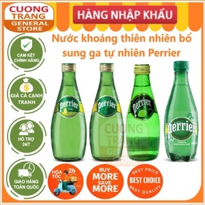 Nước khoáng có gas Perrier thùng 24 chai 330ml