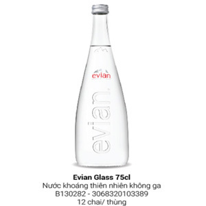 Nước khoáng đóng chai Evian chai 750ml