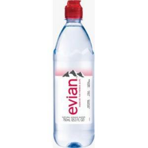 Nước khoáng đóng chai Evian chai 750ml