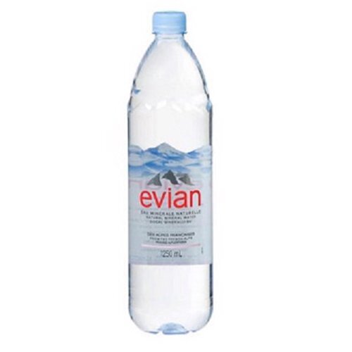 Nước khoáng đóng chai Evian chai 1250 ML