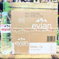Nước Khoáng Evian 1.5 Lít (thùng 12 chai) | Nhập khẩu Pháp