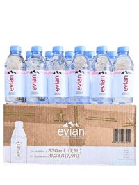 Nước Khoáng Evian 330ML Thùng 24 chai