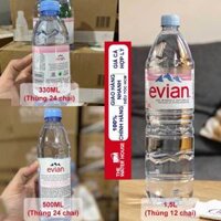 Nước khoáng Evian 330ml, 500ml, 1,5L Thùng 24 chai
