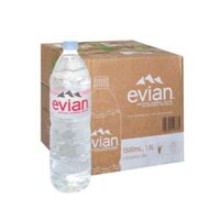 Nước khoáng Evian, thùng 12 chai, 1.5 lít