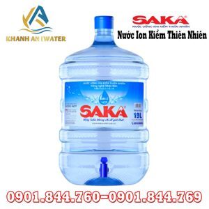 Nước khoáng i-on kiềm Saka bình vòi 19 lít