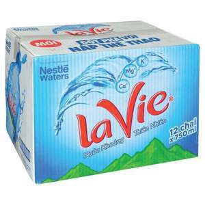 Nước khoáng Lavie thùng 12 chai x 750ml