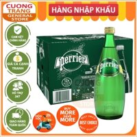 Nước khoáng thiên nhiên bổ sung ga tự nhiên Perrier (chai thủy tinh) 750ml