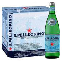Nước Khoáng Thiên Nhiên Có Gas Đóng Chai S.Pellegrino Sparkling Natural Mineral Water, Chai 750 mL