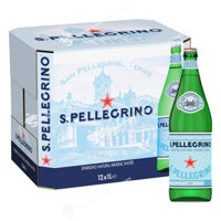Nước Khoáng Thiên Nhiên Có Gas Đóng Chai S.Pellegrino Sparkling Natural Mineral Water, Chai Nắp Bật 1 L