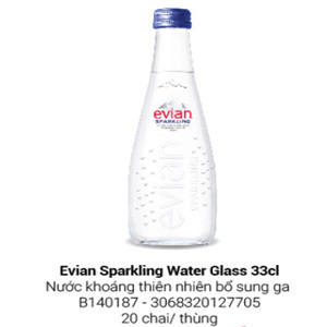 Nước khoáng thiên nhiên Evian chai 330ml