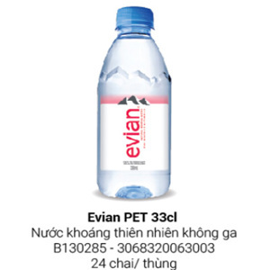 Nước khoáng thiên nhiên Evian chai 330ml