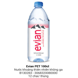 Nước khoáng thiên nhiên Evian chai 1l
