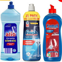Nước làm bóng FINISH 800ml, Dầu làm bóng bát Alio 1L, dung dịch bóng Somat 750ml dùng cho máy rửa bát HANOIMART