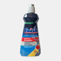Nước làm bóng máy rửa chén hương chanh – Chai 400ml Finish Powerball Rinse & Shine Aid lemon