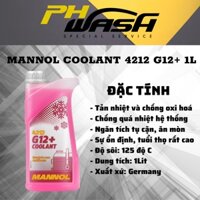 Nước Làm Mát Đỏ - Mannol Coolant 4212 G12+ [1L] cho xe tay ga, xe côn tay, PKL - PHWASH Nhập khẩu Đức