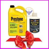Nước làm mát động cơ ô tô (màu xanh lá cây) Prestone can 3.78L+ SÚC Két NƯớc 200ml