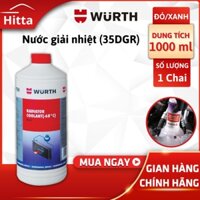 Nước làm mát ô tô màu xanh - màu đỏ Wurth Radiator Coolant 35dgr 1 chai 1l