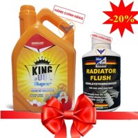 Nước làm mát xe ô tô [màu đỏ] KINGCOOL SUPER can 4L+ suc két nước BLUECHEM 300ml