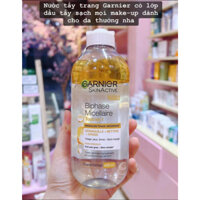 Nước Làm Sạch Và Tẩy Trang Cho Da Khô Và Trang Điểm Lâu Trôi Micellar Water Oil Infused GARNIER 400ml