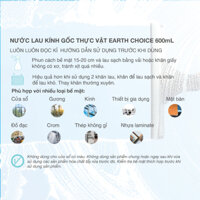 Nước Lau Kính EARTH CHOICE Làm Sạch Gương Kính Và Các Bề Mặt Trong Suốt, Hương Thơm Hoa Cúc La Mã Dung Tích 600ml