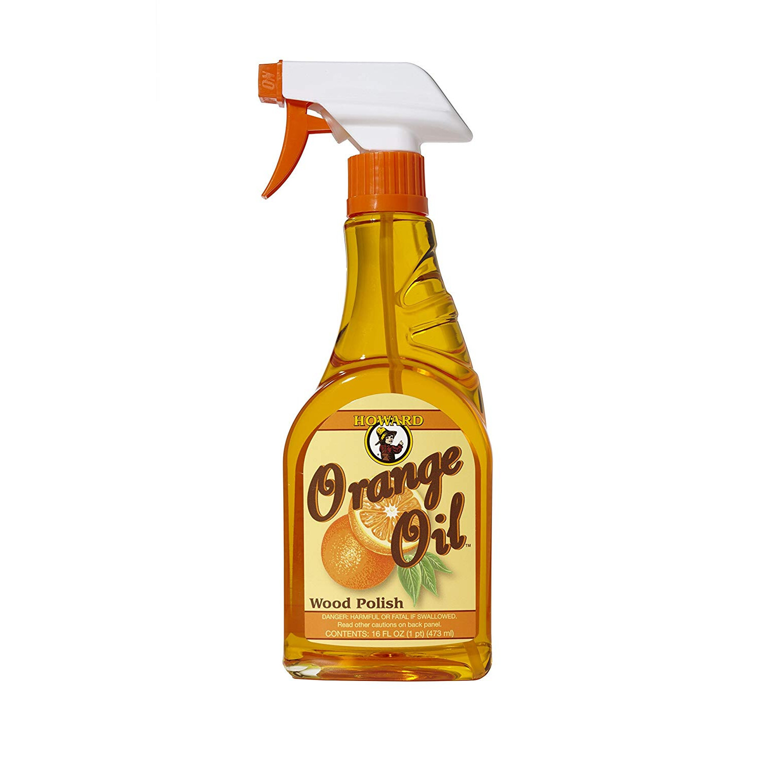 Nước lau sạch bóng đồ gỗ nội thất hương cam Howard Orange Oil ORS016, 473ml