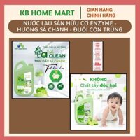 Nước lau sàn hương sả chanh hữu cơ Gốc Thực Vật Enzyme La Clean, Nước lau sàn thiên nhiên an toàn cho trẻ nhỏ