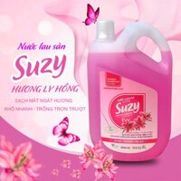 Nước lau sàn nhà SUZY Nhật Bản 4L diệt khuẩn- thành phần HỮU CƠ,hương LY HỒNG đuổi muỗi an toàn cho bé chống trơn trượt