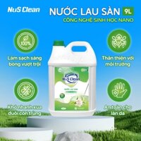 Nước Lau Sàn NuS Clean Hương Nhài Sáng Bóng Ngăn Côn Trùng Diệt Khuẩn Can 9L