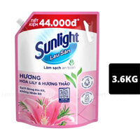 Nước Lau Sàn Sunlight Hoa Lily & Hương Thảo Túi 3.6kg