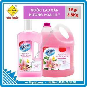 Nước Lau Sàn Sunlight Hương Lily & Nhài tây Chai 3.8kg