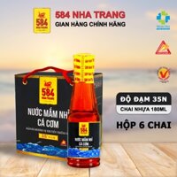 Nước Mắm 584 Nha Trang 35 Độ Đạm - Chai Nhựa 180ml - Hộp 6 Chai, N0235-6