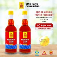 Nước Mắm 584 Nha Trang 40 Độ Đạm - Combo 2 Chai Thủy Tinh 510ml, T0540-2