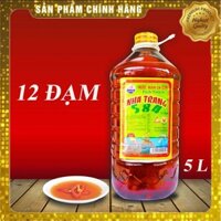 Nước Mắm Cá Cơm-584 Nha Trang-Loại 12 Độ Đạm-Nước Mắm Truyền Thống Chai 5 lít