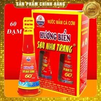 Nước mắm Cá Cơm 60 ĐỘ ĐẠM, 584 Nha Trang, Chai thủy tinh 200ml, Date luôn mới