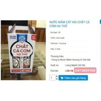 nước mắm cá cơm hạ thổ