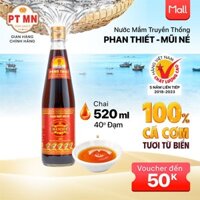 Nước mắm cá cơm truyền thống Phan Thiết Mũi Né - 40 đạm chai thuỷ tinh 520ml