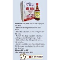 NƯỚC MẮM CÀ NÁ BÉ BẦU (1 thùng 6 chai)