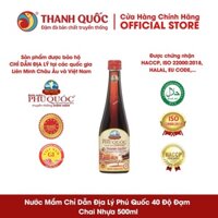 Nước mắm chỉ dẫn địa lý Phú Quốc - Thanh Quốc 40N, chai nhựa 500ml